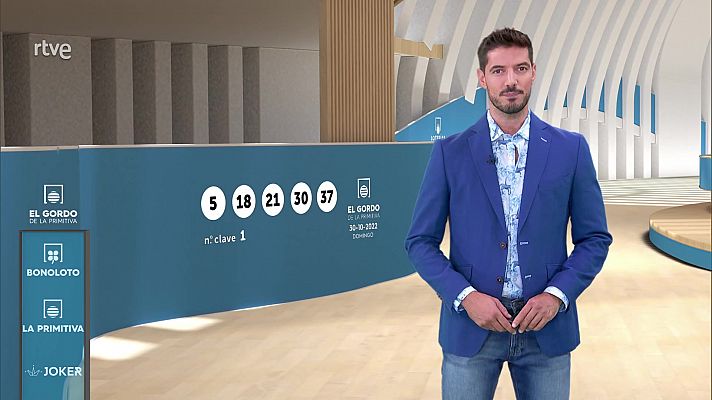 Loterías - Sorteo de la Bonoloto y El Gordo de la Primitiva del 30/10/2022