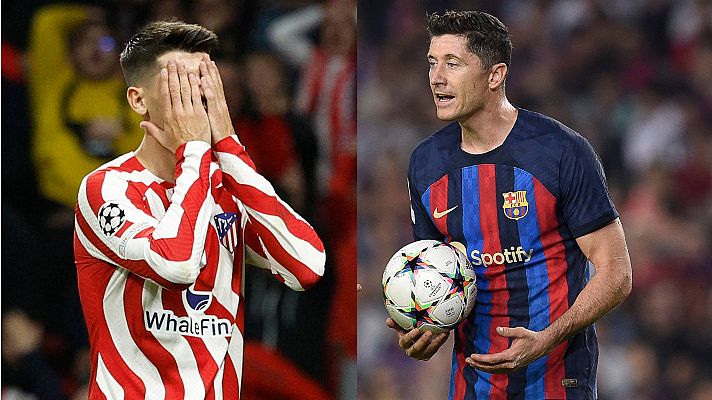 El Atleti viaja sin Morata; Lewandowski descansa en el Barça