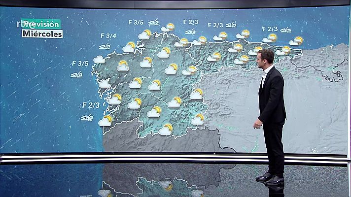 Intervalos de viento fuerte en la costa de Galicia