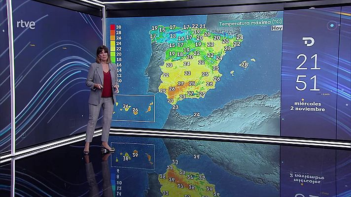 Intervalos de viento fuerte en la costa de Galicia al final del día    