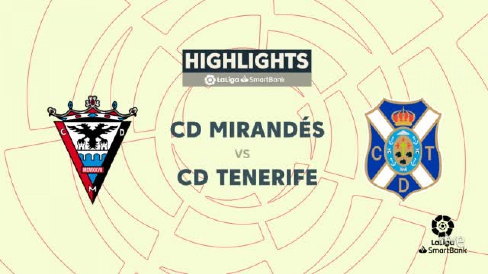 Mirandés - Tenerife: resumen jornada 14 Liga Segunda