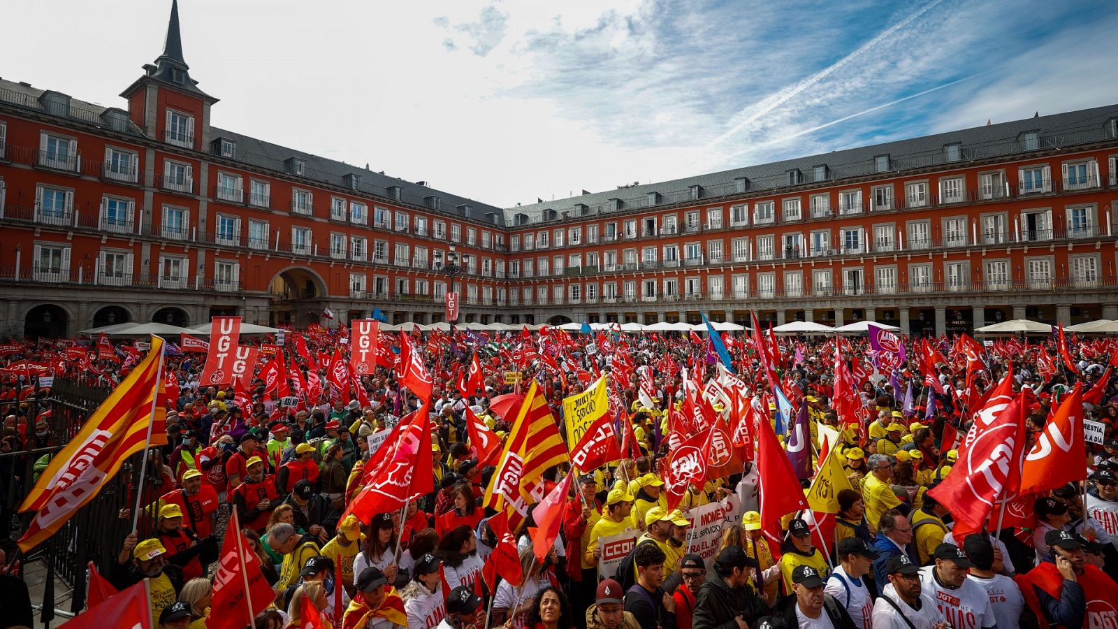 Protestas en Madrid para pedir subidas salariales