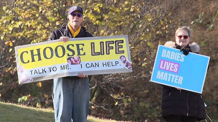 Telediario 1 - El aborto, tema clave en la campaña de las elecciones de medio mandato en EE.UU.
