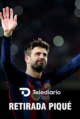 Telediario 2 - Piqué, leyenda del Barça y la selección, se retira