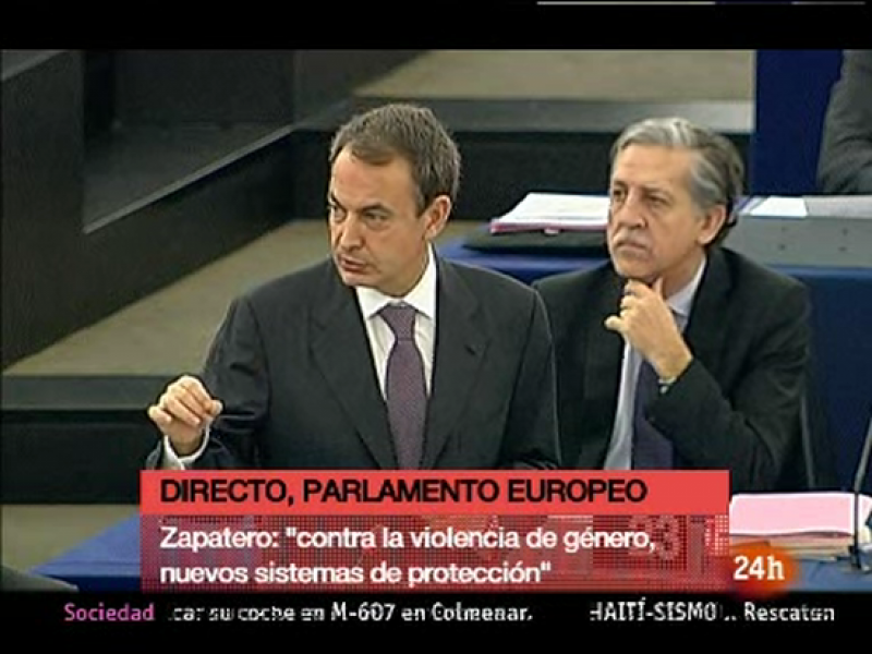  El Presidente del Gobierno, Rodríguez Zapatero, reclama en la Eurocámara un gran pacto social europeo para impulsar las reformas necesarias en la Unión Europea para salir de la crisis. 