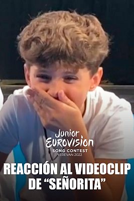 Eurovisión Junior - Carlos Higes y sus cuatro bailarines ven el videoclip de "Señorita": ¡Mira sus reacciones!