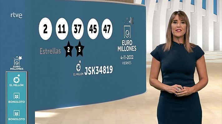 Loterías - Sorteo de la Bonoloto y Euromillones del 04/11/2022