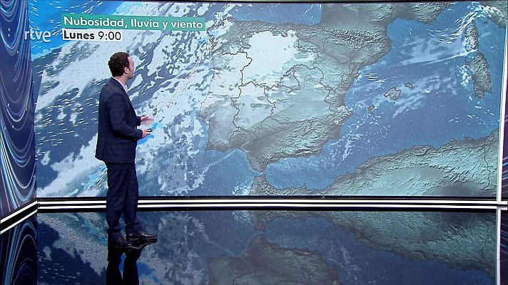 El tiempo - Predominio de poco nuboso en el resto de la Península y de Baleares, aunque aumentando a intervalos de nubes altas