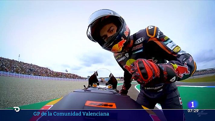 Telediario Matinal - Augusto Fernández, feliz y asimilando su triunfo en el Mundial de Moto2