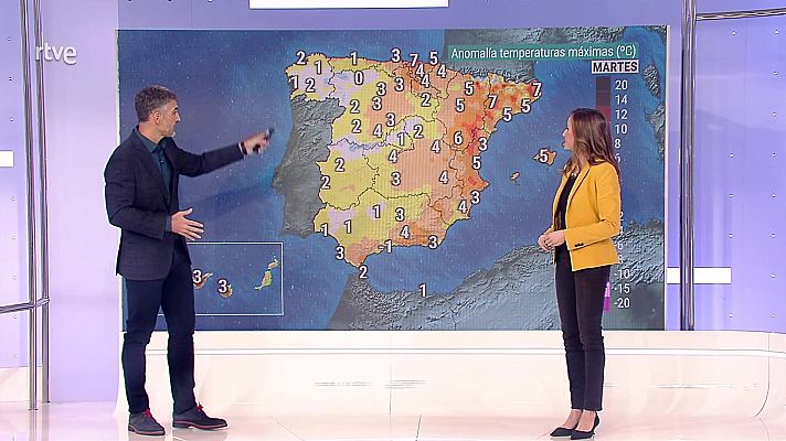 Precipitaciones localmente fuertes y persistentes en zonas de Galicia, sistema central occidental y Extremadura