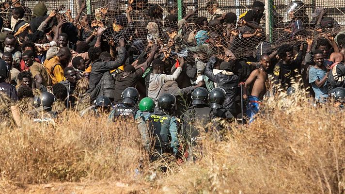 La imágenes previas a la tragedia en la valla de Melilla