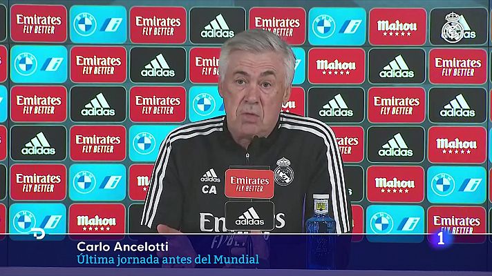 Telediario 1 - Carlo Ancelotti defiende a Benzema y a Vinicius