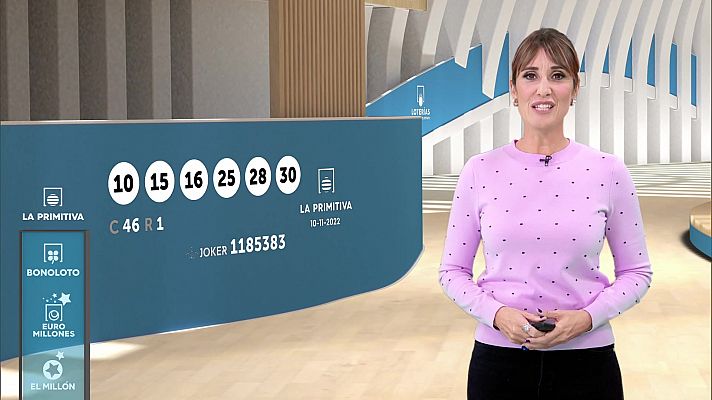 Loterías - Sorteo de la Lotería Nacional, Bonoloto, Primitiva y Jóker del 10/11/2022