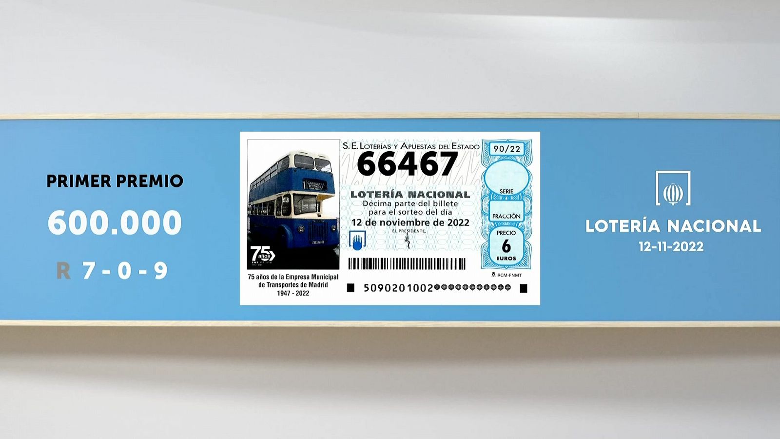 Sorteo de la Lotería Nacional del 12/11/2022 - Ver ahora