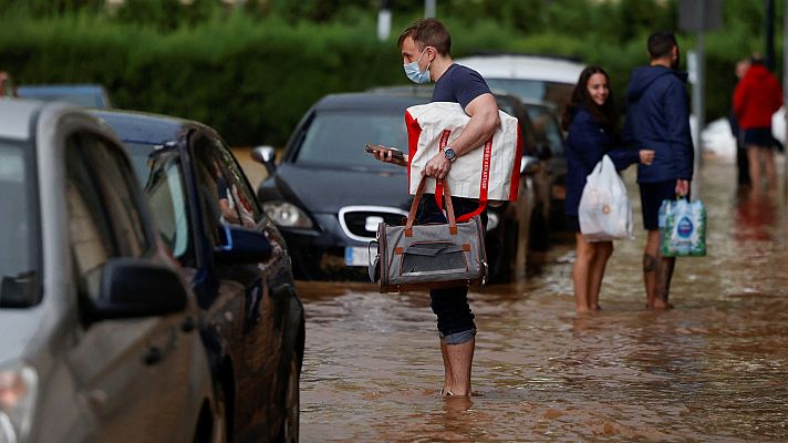 Telediario Fin de Semana - Inundaciones en la Comunidad Valenciana por fuertes lluvias