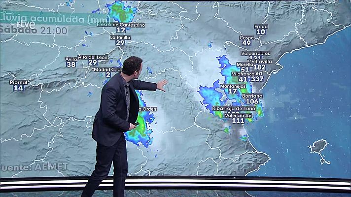 Intervalos nubosos en la mayor parte del resto peninsular y Baleares, con posibilidad de algunos chubascos