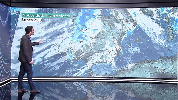 El tiempo - Intervalos nubosos al principio en el tercio oriental peninsular y Baleares