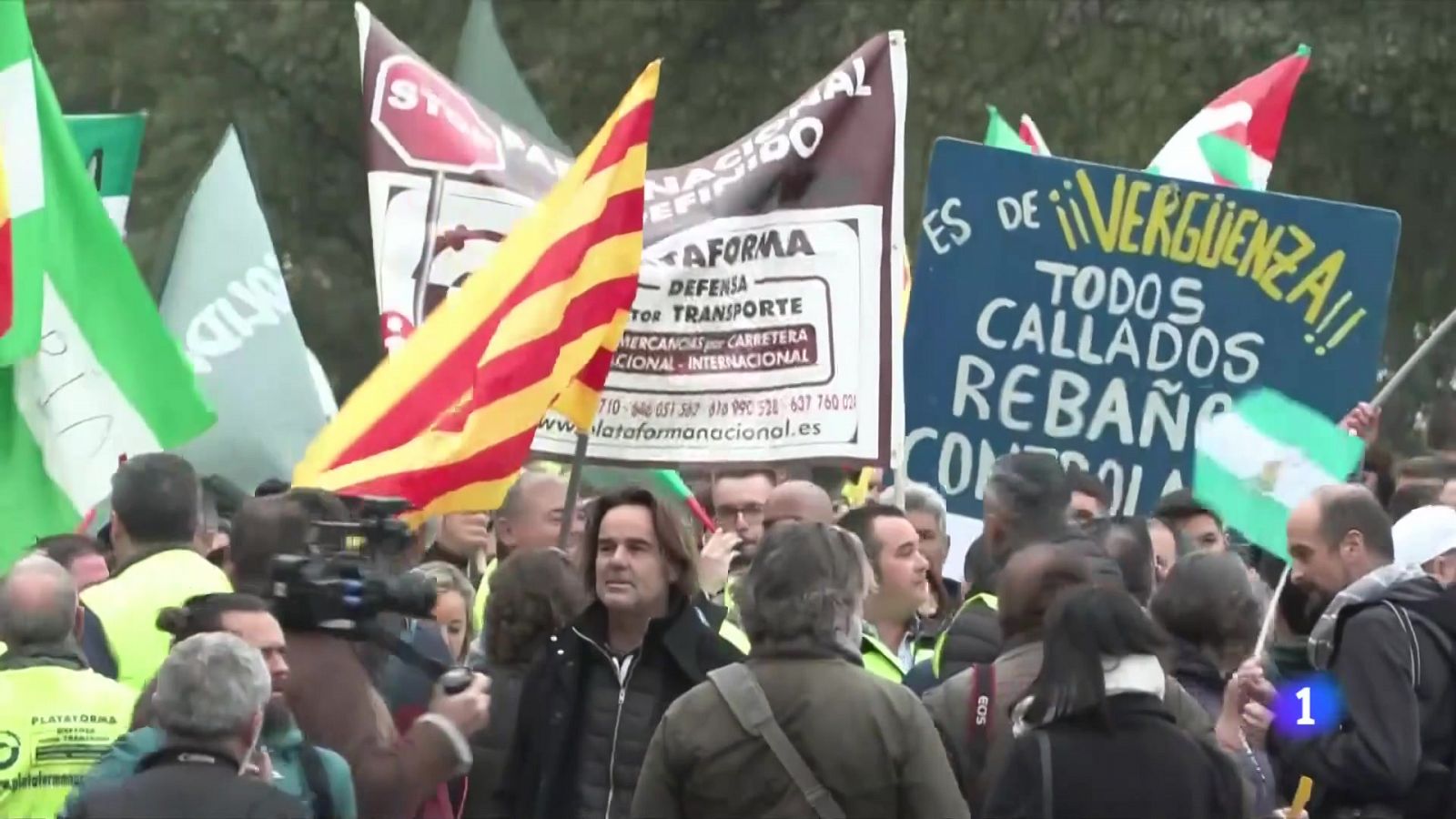 Vaga de transportistes i manifestació