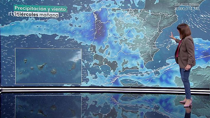 El tiempo - Rachas muy fuertes de 80 km/h en el norte de Galicia y cordillera Cantábrica occidental