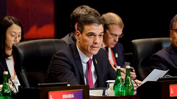 Informativo 24h - Sánchez: "El bombardeo Ucrania en mitad del G20 demuestra el desprecio de Putin a los organismos internacionales"