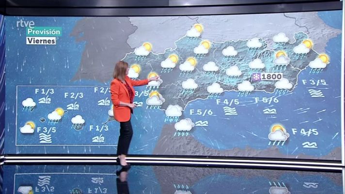 El tiempo - Intervalos de viento fuerte en el litoral del Cantábrico y en puntos del área de Levante y del sureste peninsular