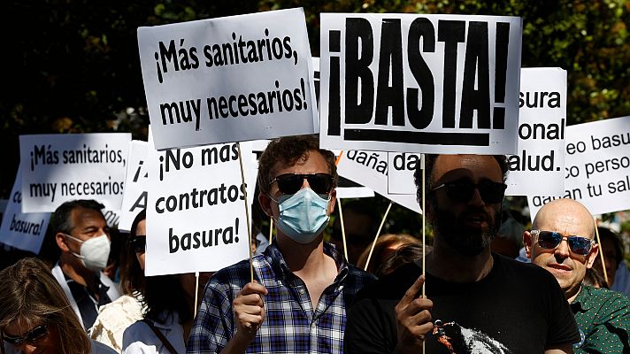 Médicos de familia y pediatras mantienen la huelga desde el lunes en Madrid