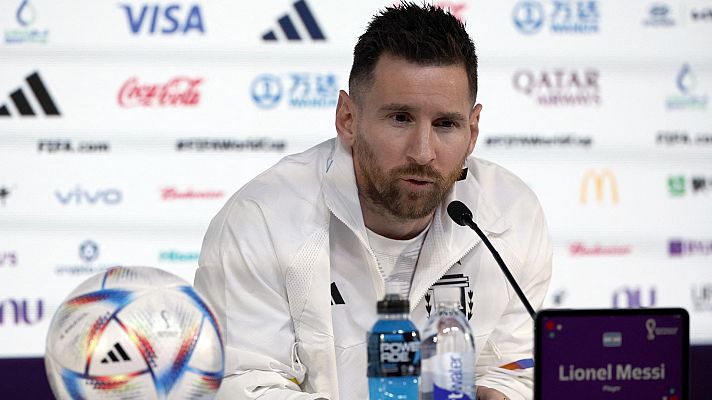 Rueda de prensa selección argentina Lionel Scaloni y Leo Mes