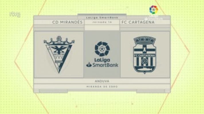 Mirandés-Cartagena: resumen del partido, 16ª jornada