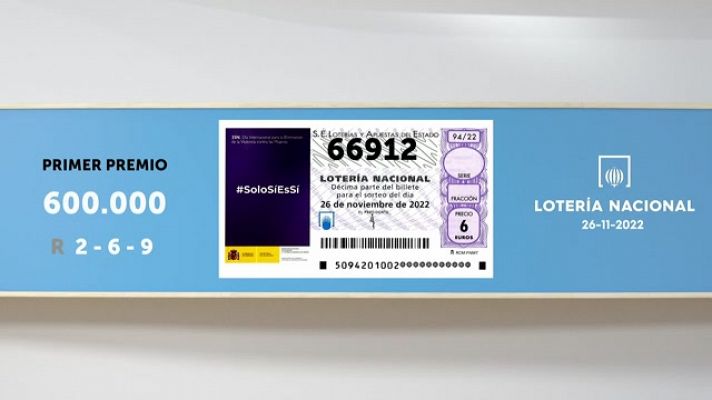 SELAE - Sorteo de la Lotería Nacional del 26/11/2022