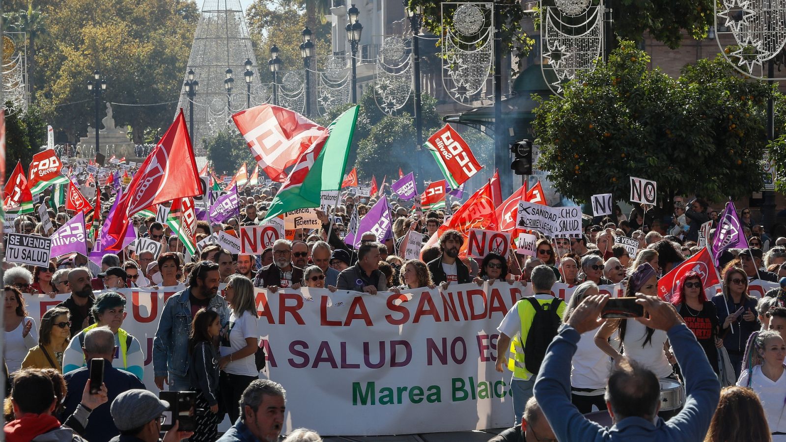Manifestación en Andalucía en defensa de la sanidad pública 