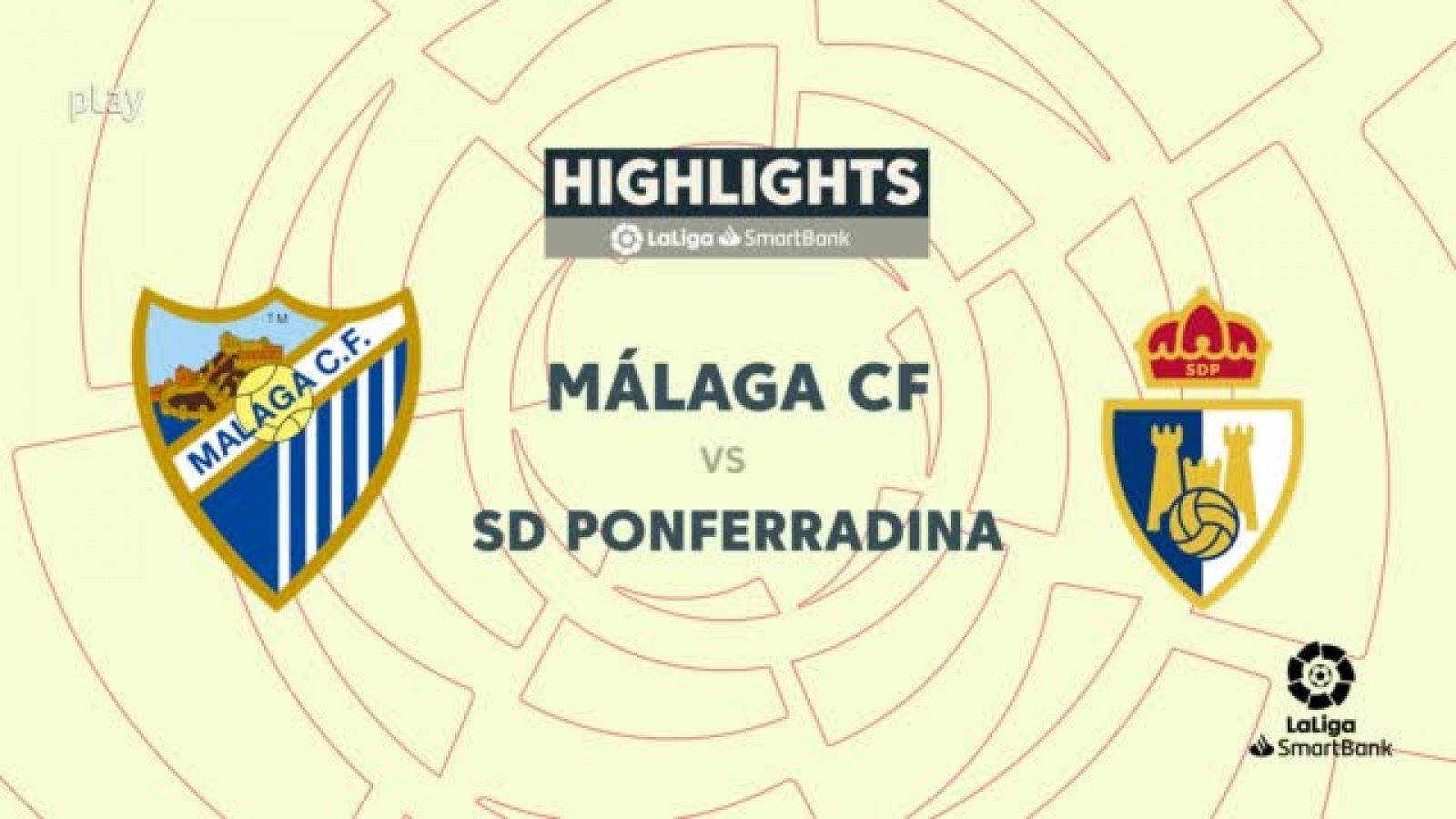 Málaga-Ponferradina: resumen del partido, 17ª jornada