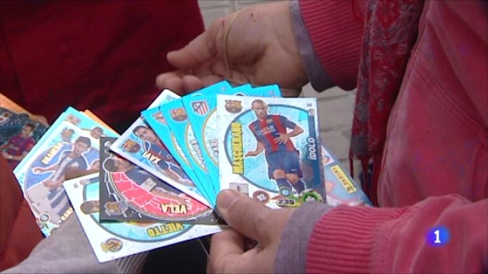Telediario 1 - Cromos de futbolistas: del papel al formato virtual