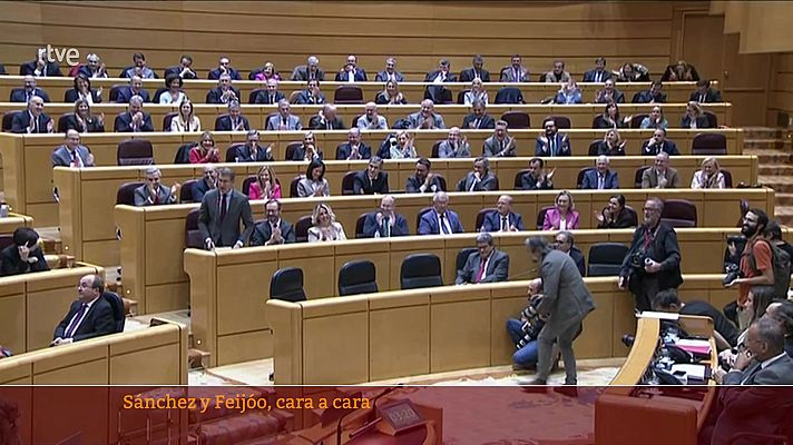 Sánchez y Feijóo en el Senado