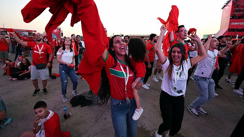 Mundial de Qatar | La fiesta de Marruecos en Doha -- Ver ahora