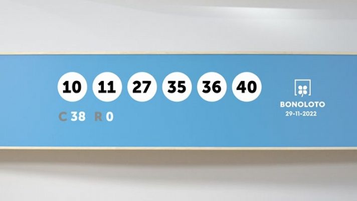 SELAE - Sorteo de la Lotería Bonoloto y Euromillones del 29/11/2022