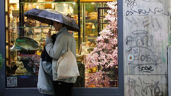 Lluvia en el tercio noroeste del país y fuerte viento en varias zonas