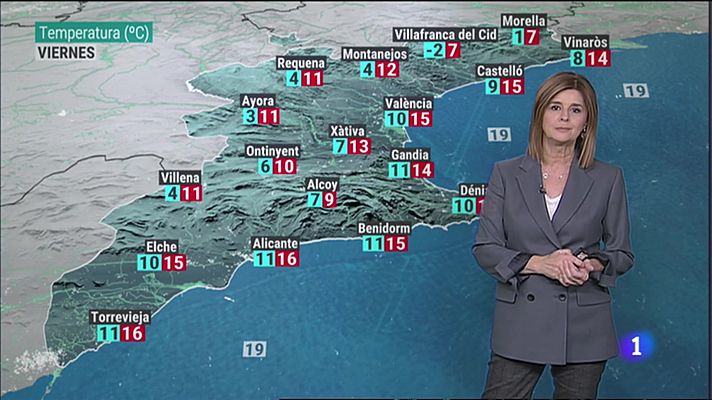 El tiempo en la Comunitat Valenciana 01/12/22