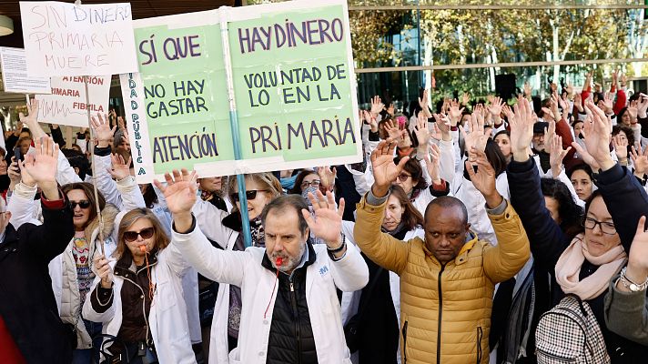 Telediario 1 - Los paros en la Atención Primaria de Madrid cumplen 12 días sin acuerdo
