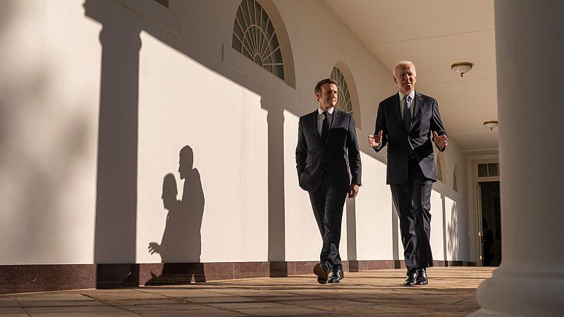 Biden y Macron hacen gala de su amistad en su encuentro en Washington 