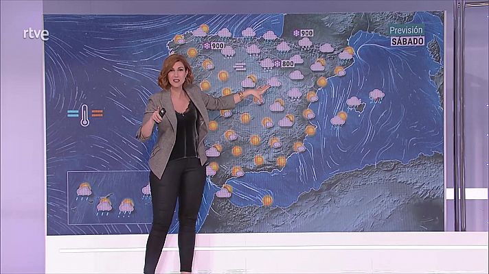 El tiempo - Intervalos de viento fuerte en el extremo norte de Galicia y puntos del litoral sureste peninsular