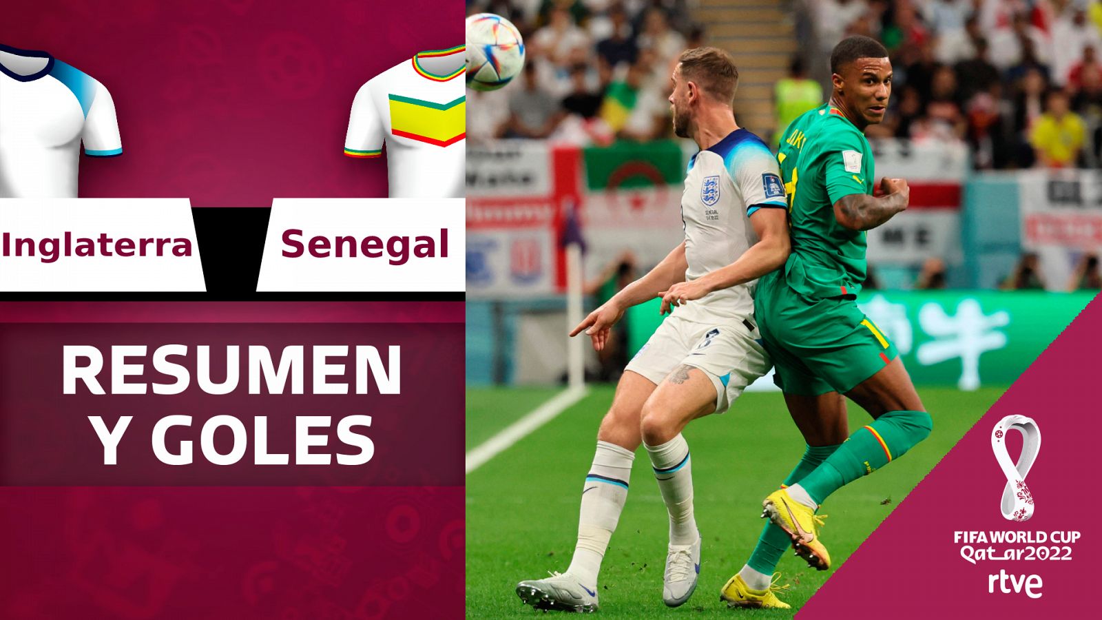 Inglaterra - Senegal: Resumen y goles en vídeo
