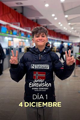 Eurovisión Junior - 4 de diciembre: Carlos Higes pone rumbo a Ereván para participar en Eurovisión Junior 2022
