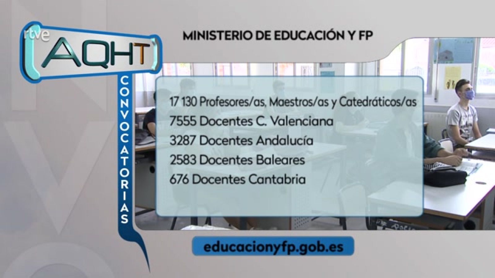 Aquí hay trabajo - 17 130 plazas de profesor, maestro y catedrático - ver ahora
