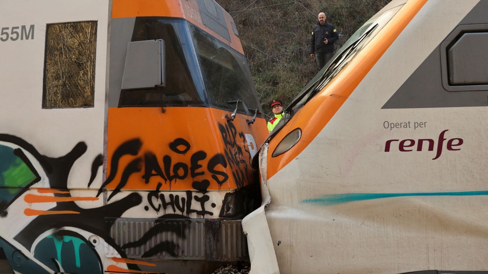 Un choque de trenes deja 155 heridos en Barcelona