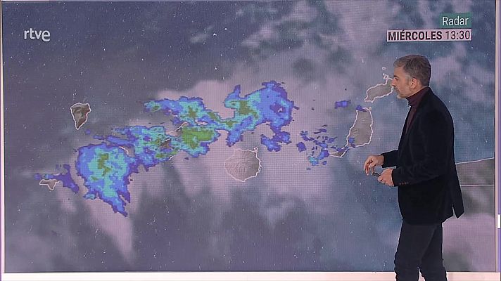 Precipitaciones localmente fuertes en Andalucía occidental, y en las islas Canarias de mayor relieve