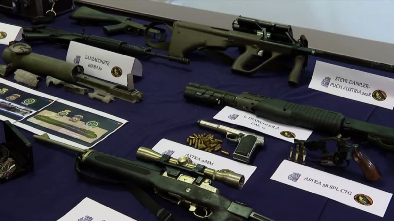 La Policía interviene un arsenal de armas escondido en Asturias