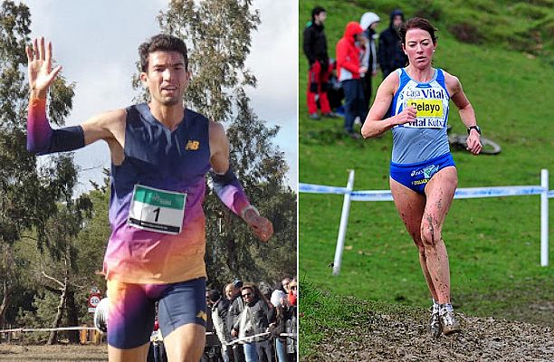 Irene Pelayo y Adel Mechaal, campeones del Cross nacional de Cantimpalos