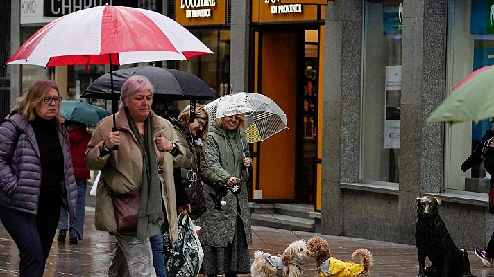 Telediario 1 - Las fuertes lluvias ponen en alerta amarilla a siete comunidades autónomas