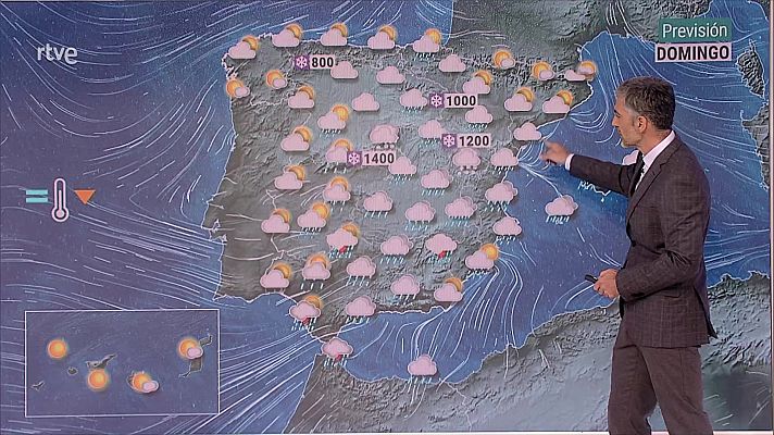 Intervalos de viento fuerte en los litorales de Andalucía, del resto del sureste peninsular y del Cantábrico occidental