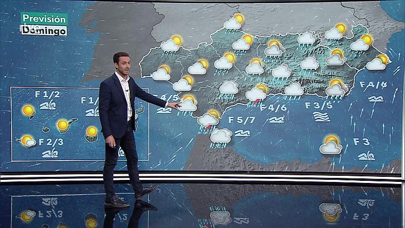 Probabilidad de precipitaciones localmente fuertes en el Estrecho y norte de Baleares - ver ahora